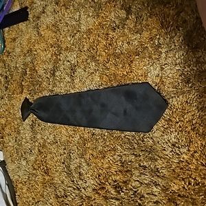 Mens Black Clip On Tie